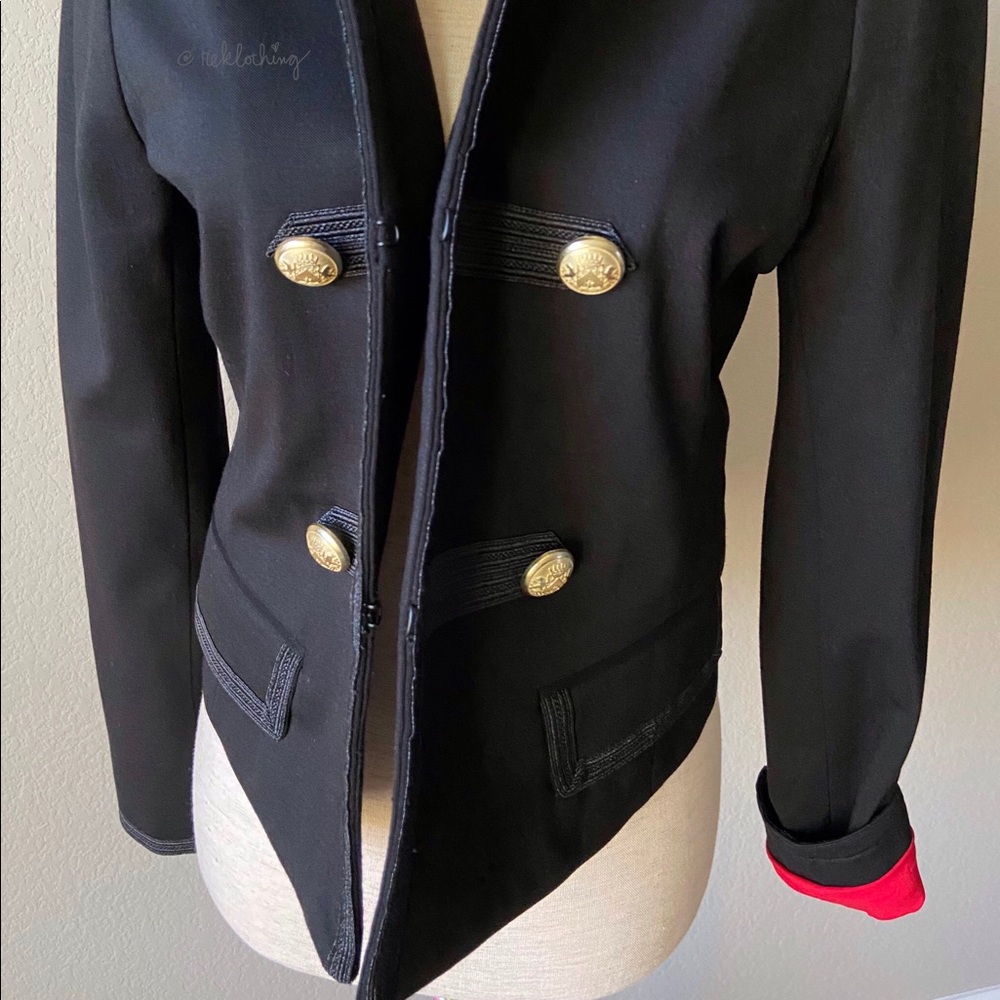 Military Inspired Red-trimmed EXPRESS JACKET -NWOT - Picture 4 of 15
